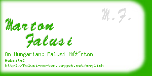 marton falusi business card